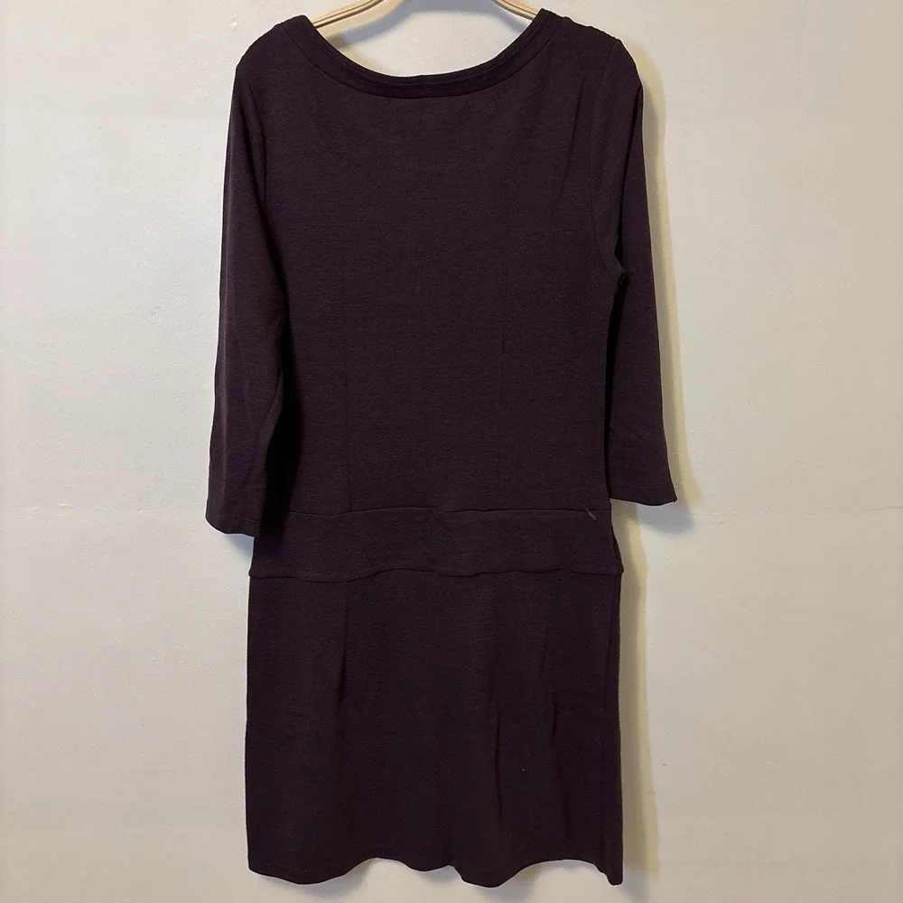 Horny Toad Nixi Dress‎ Purple Knit Drop Waist L Outdoors Hiking Camping - Picture 5 of 9